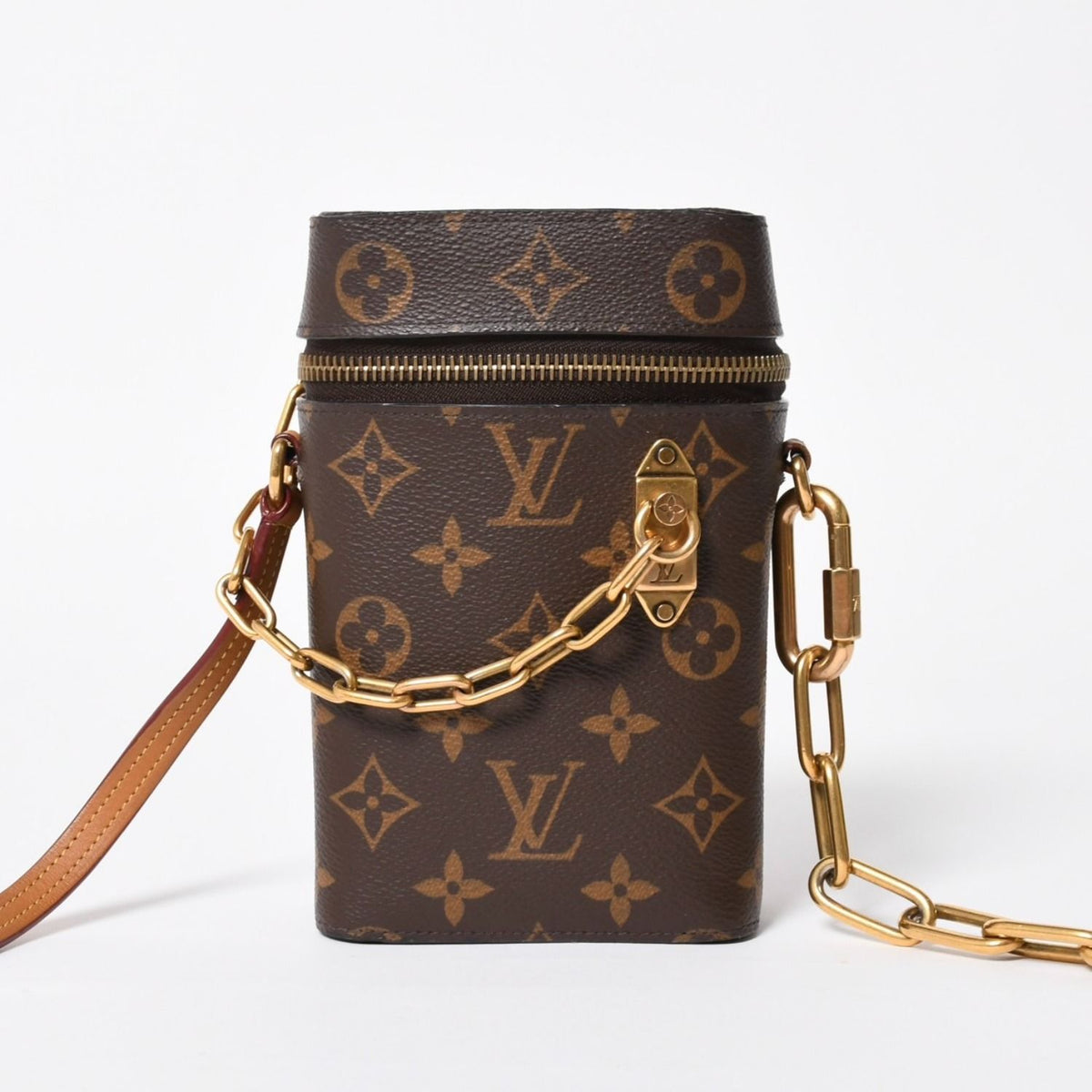 Louis Vuitton Monogram Phone Box Mini Shoulder Bag Brown Gold — view 2