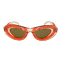 Bottega Veneta Sunglasses Brown Lens Red Clear Acetate Eyewear