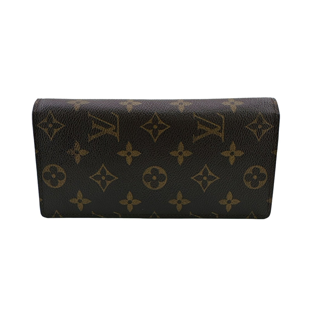 Louis Vuitton Portefeuille Brazza Monogram Leather Brown Wallet Bifold