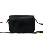 Celine Vintage Calf Leather Shoulder Bag Pochette Cross Black — view 3