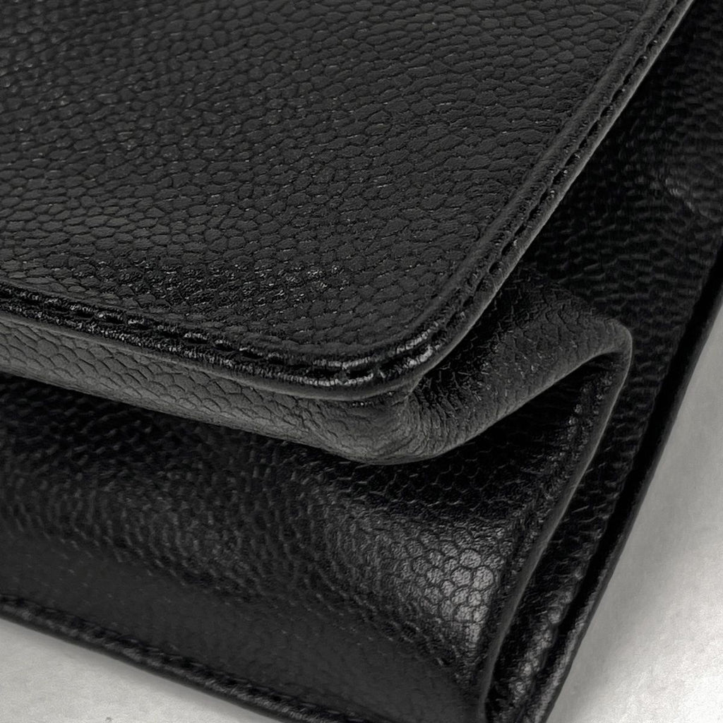 Chanel Tote Bag CC Logo Caviar Leather Black — view 3