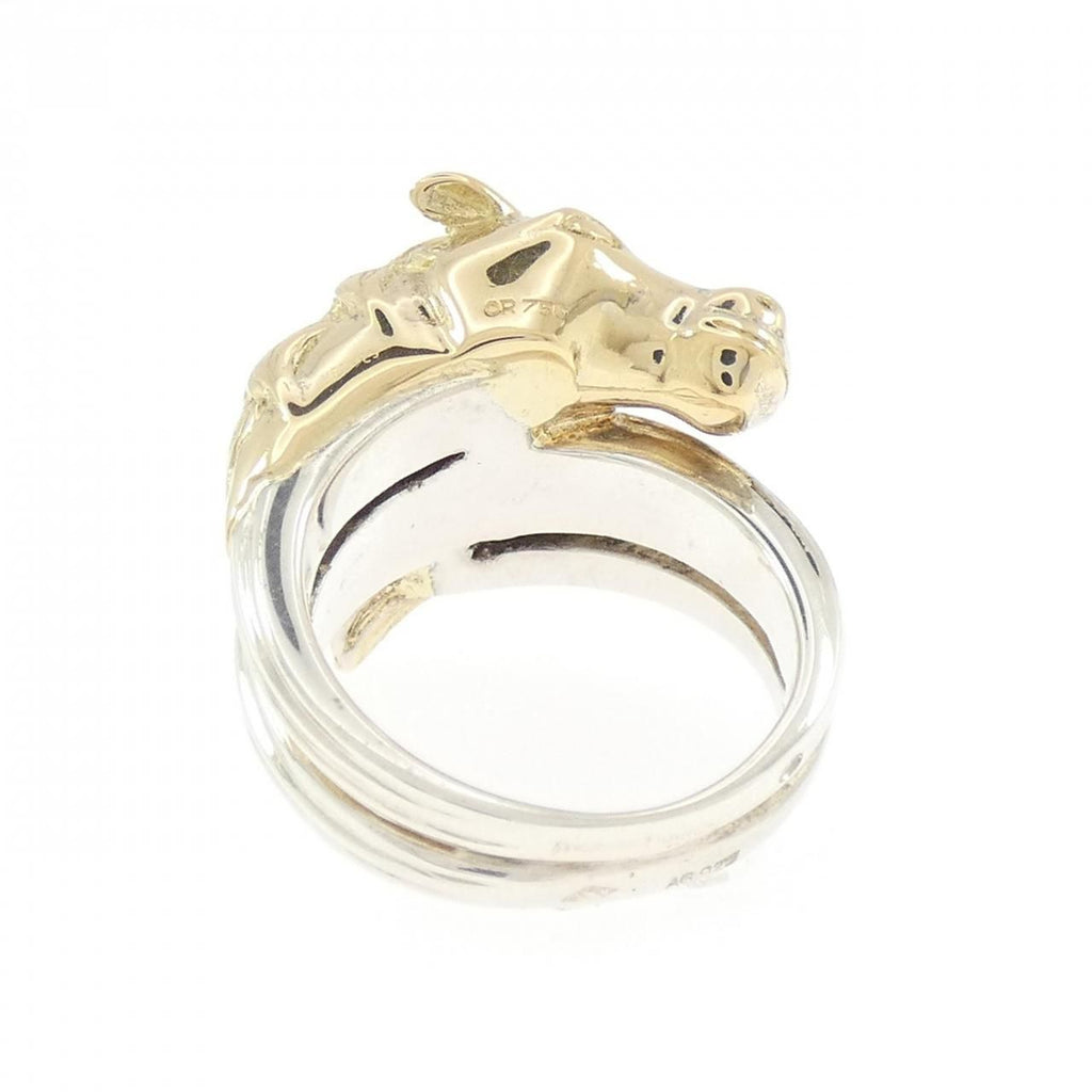 Hermes Vintage 925/750 Yellow Gold Ring — view 3