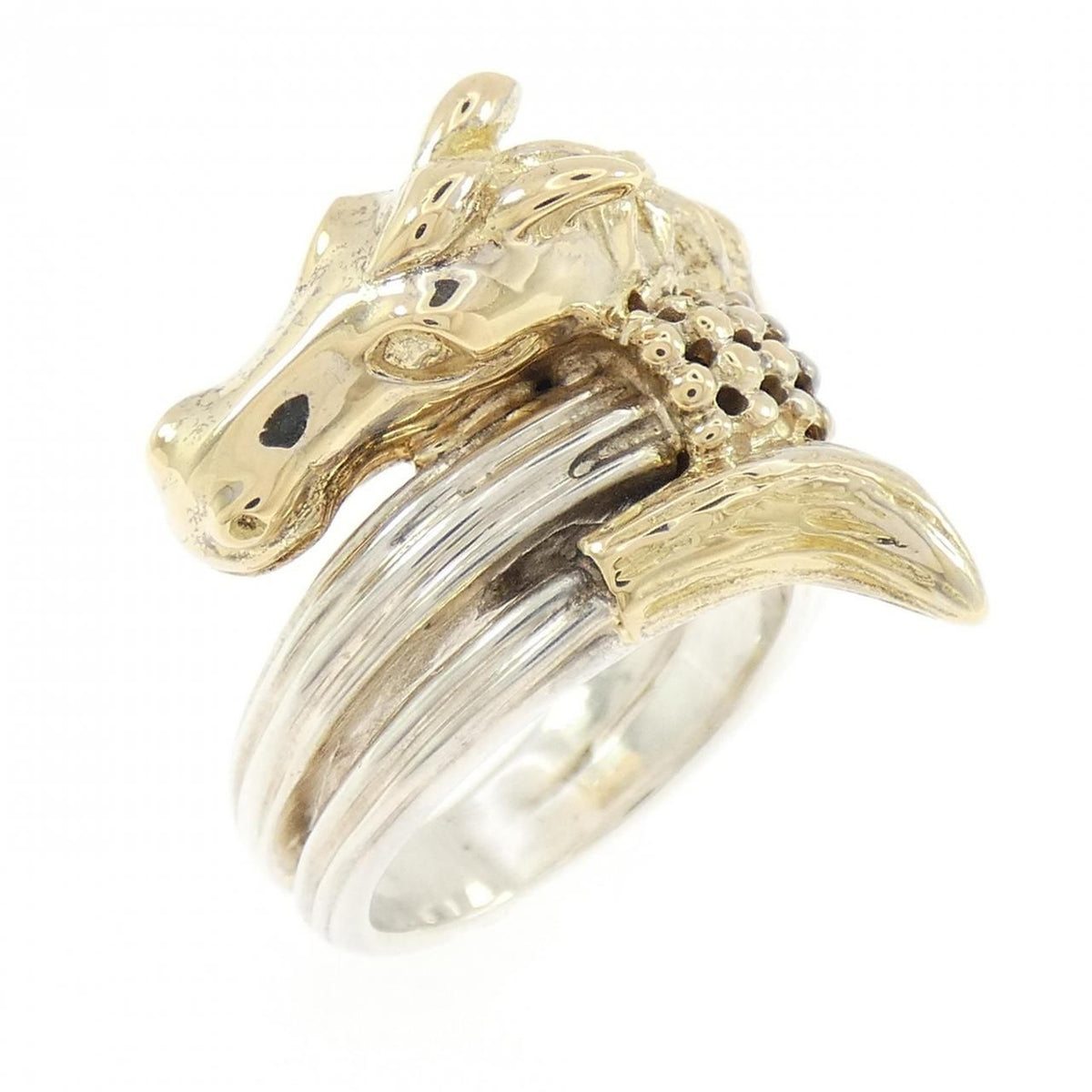 Hermes Vintage 925/750 Yellow Gold Ring