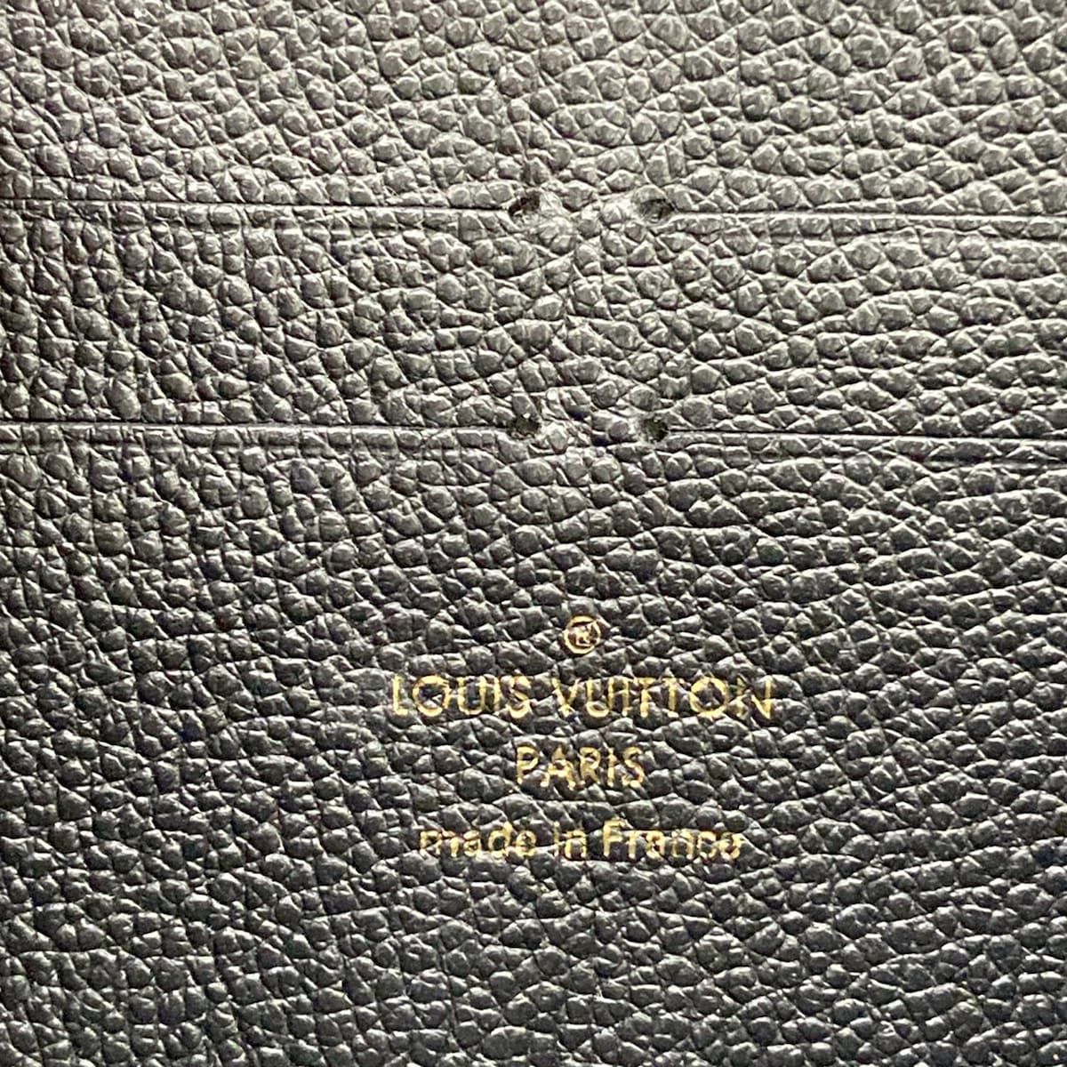 Louis Vuitton Wallet Monogram Empreinte Zippy Noir Leather — view 5