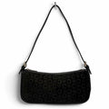 Celine Vintage Macadam Leather Suede Pouch Black