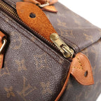 Louis Vuitton Monogram Speedy 30 Boston Bag Brown Leather Gold — view 7