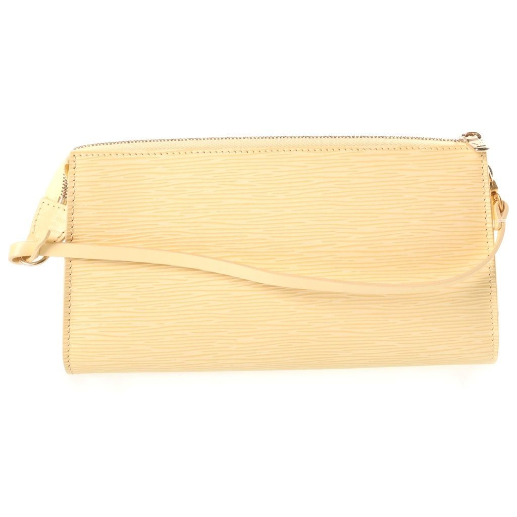 Louis Vuitton Epi Pochette Accessoires Mini Handbag Pouch Ivory Vanilla Leather — view 2