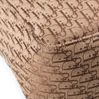 Dior Monsieur Trotter Canvas Leather Shoulder Tote Bag Silver Beige Brown — view 5