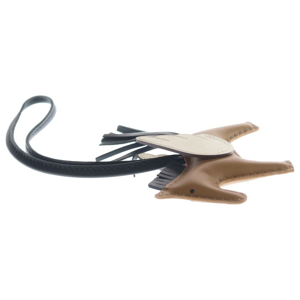 Hermes Pegasus PM Bag Charm Brown Beige Leather Agneau Milo — view 4