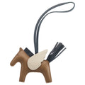 Hermes Pegasus PM Bag Charm Brown Beige Leather Agneau Milo