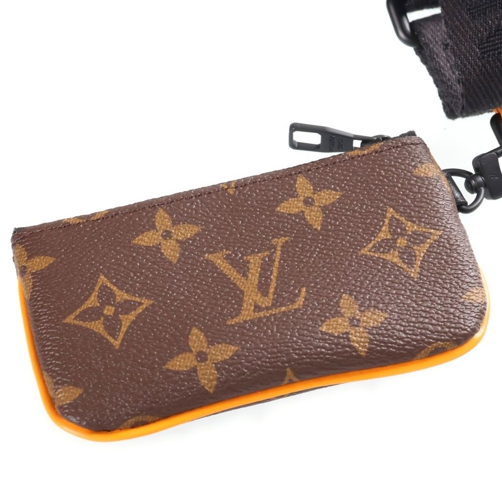 Louis Vuitton Monogram Macassar Trio Messenger Shoulder Bag Brown Leather Black — view 6