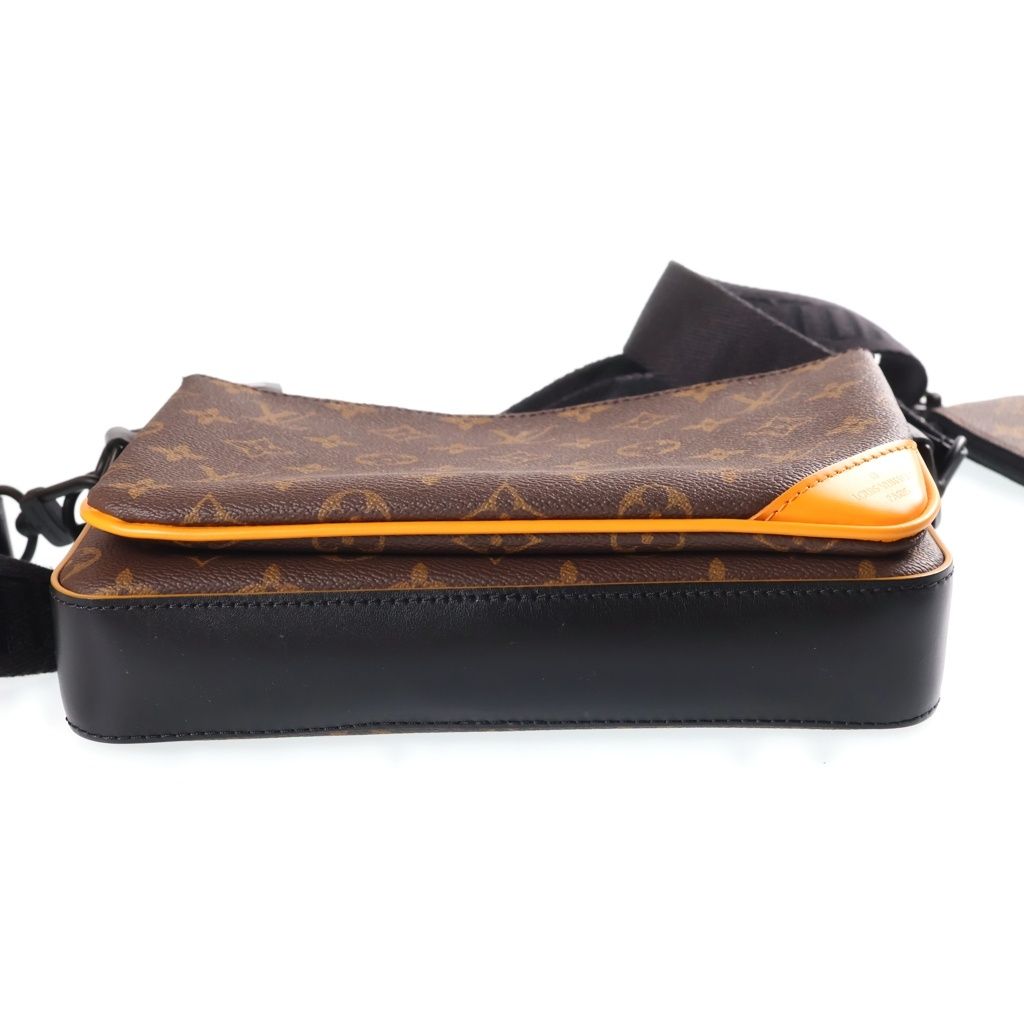 Louis Vuitton Monogram Macassar Trio Messenger Shoulder Bag Brown Leather Black — view 4