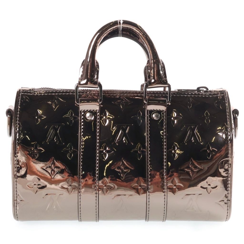 Louis Vuitton Monogram Mirror Keepall Bandouliere 25 Metallic Leather 2-Way Bag — view 2