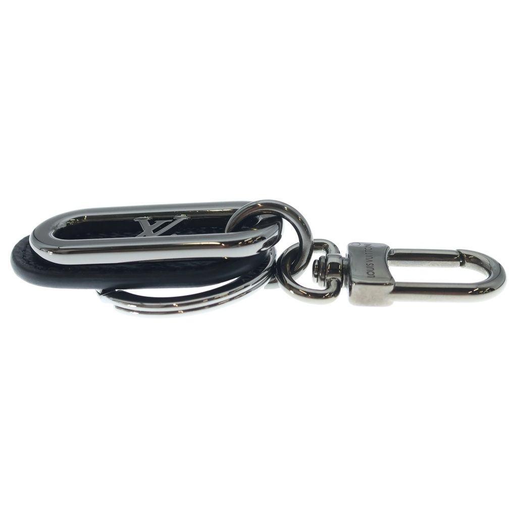 Louis Vuitton Key Holder LV Signature Chain Black Silver — view 3