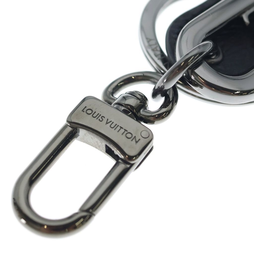 Louis Vuitton Key Holder LV Signature Chain Black Silver — view 5