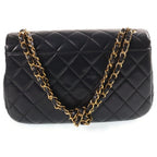 Chanel Quilted 25 CC Logo Single Flap Bag Chain Lambskin Black — view 2