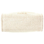 Chanel CC Logo Deauville PM Tote Bag Tweed Leather Ivory Gold Plate — view 4