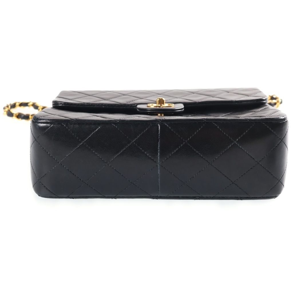 Chanel Mini Quilted 20 S Flap S Chain Shoulder Bag Black Lambskin Gold — view 4