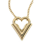 Louis Vuitton Essential Love Necklace Rhinestone Gold — view 3