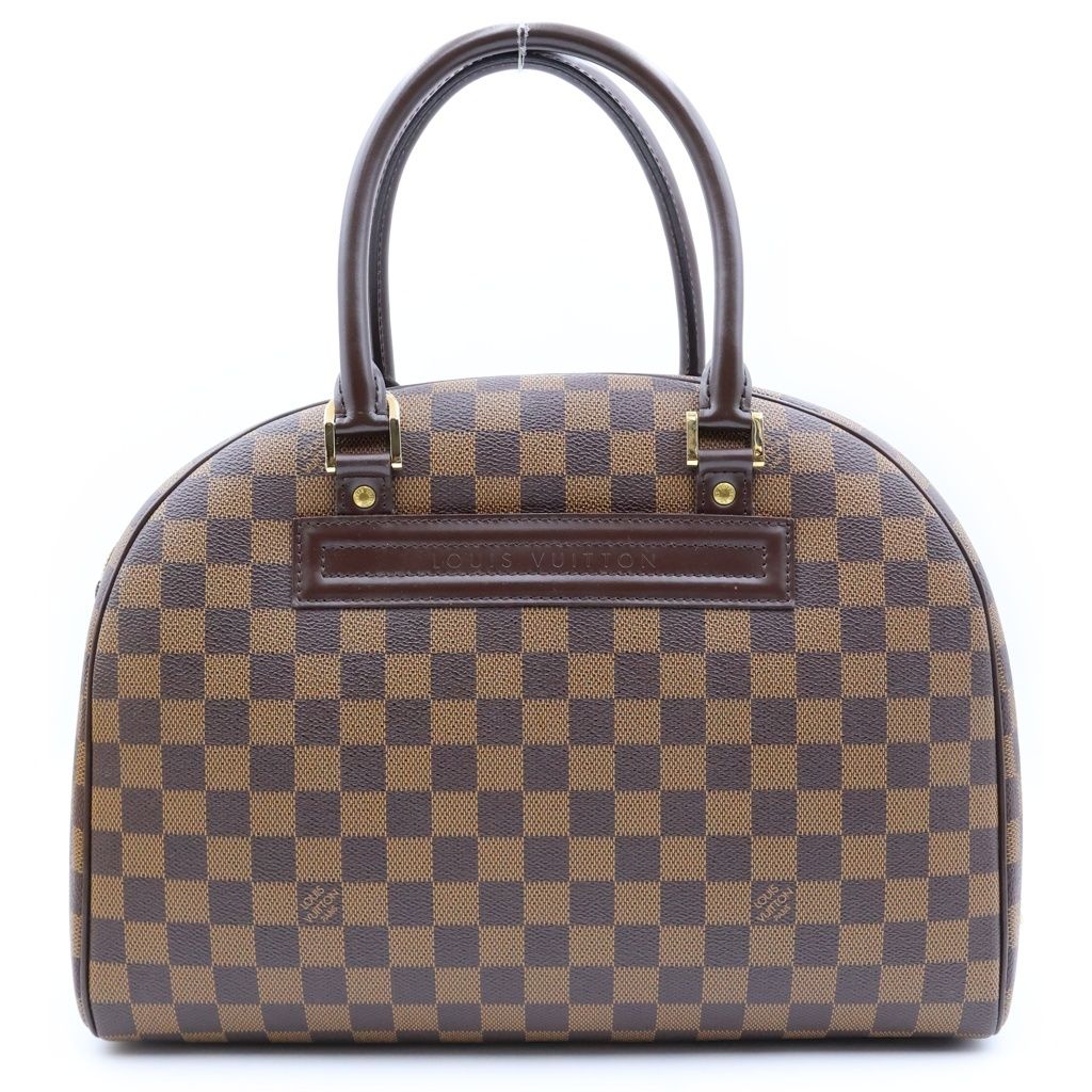 Louis Vuitton Damier Nolita Handbag Brown Leather Gold — view 2
