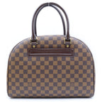 Louis Vuitton Damier Nolita Handbag Brown Leather Gold — view 2
