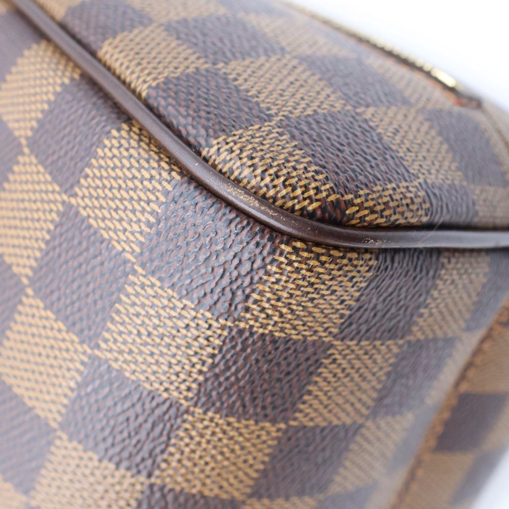 Louis Vuitton Damier Nolita Handbag Brown Leather Gold — view 5