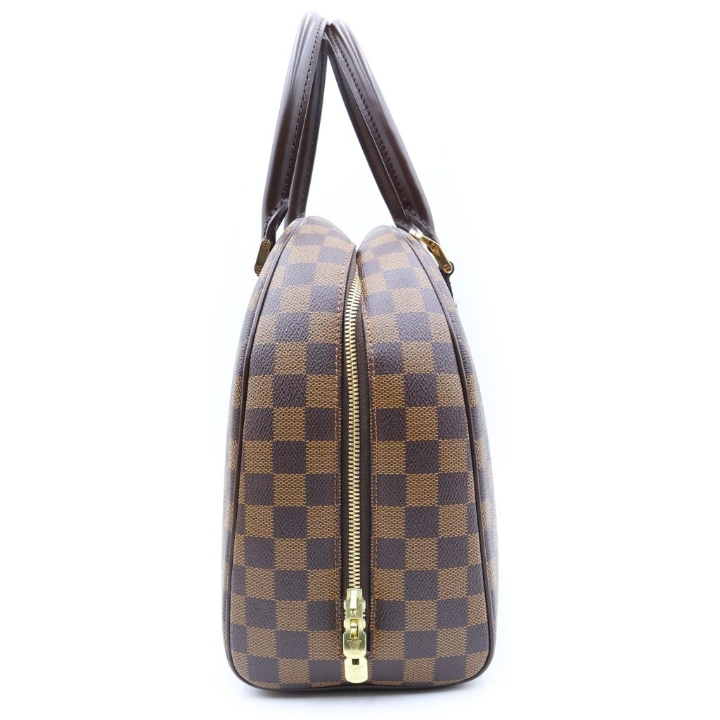 Louis Vuitton Damier Nolita Handbag Brown Leather Gold — view 3