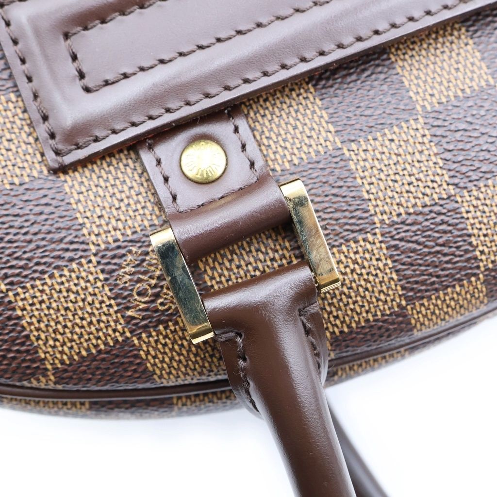 Louis Vuitton Damier Nolita Handbag Brown Leather Gold — view 8