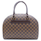 Louis Vuitton Damier Nolita Handbag Brown Leather Gold