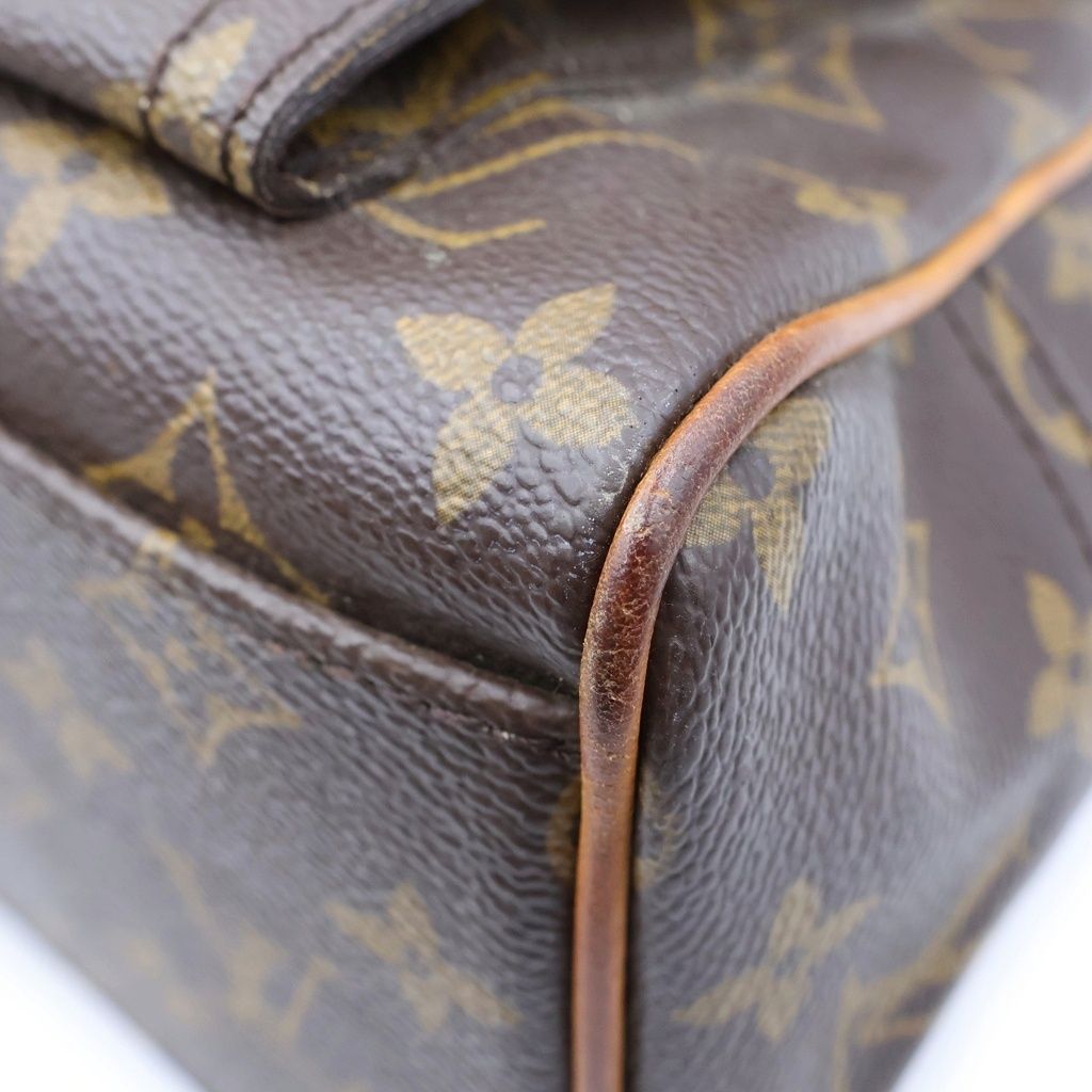 Louis Vuitton Monogram Manhattan GM Handbag Brown Leather Gold — view 5