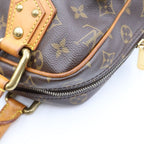 Louis Vuitton Monogram Manhattan GM Handbag Brown Leather Gold — view 8