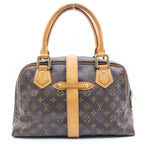 Louis Vuitton Monogram Manhattan GM Handbag Brown Leather Gold — view 2