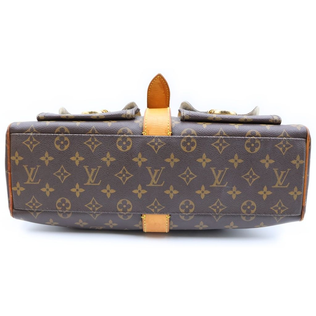 Louis Vuitton Monogram Manhattan GM Handbag Brown Leather Gold — view 4