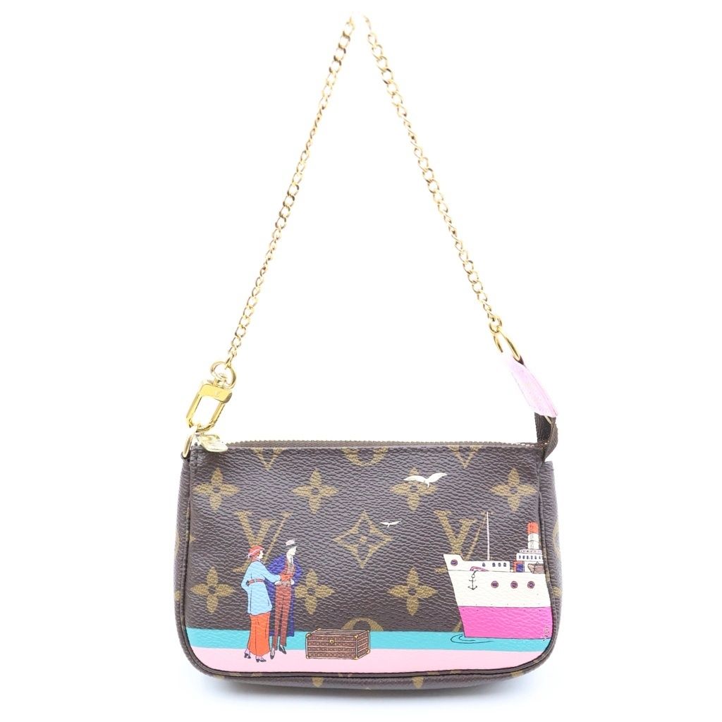 Louis Vuitton Monogram Mini Pochette Accessoires Mini Handbag Pouch Brown