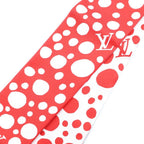 Louis Vuitton Yayoi Kusama Bandeau Infinity Dot Red White Silk Scarf — view 3