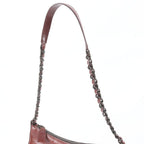 Prada Leather Chain Shoulder Bag Hand Brown — view 2