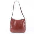 Prada Leather Chain Shoulder Bag Hand Brown