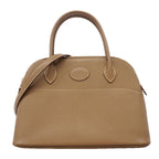 Hermes Handbag Bolide 27 Chevre Etoupe Silver 2-Way Bag