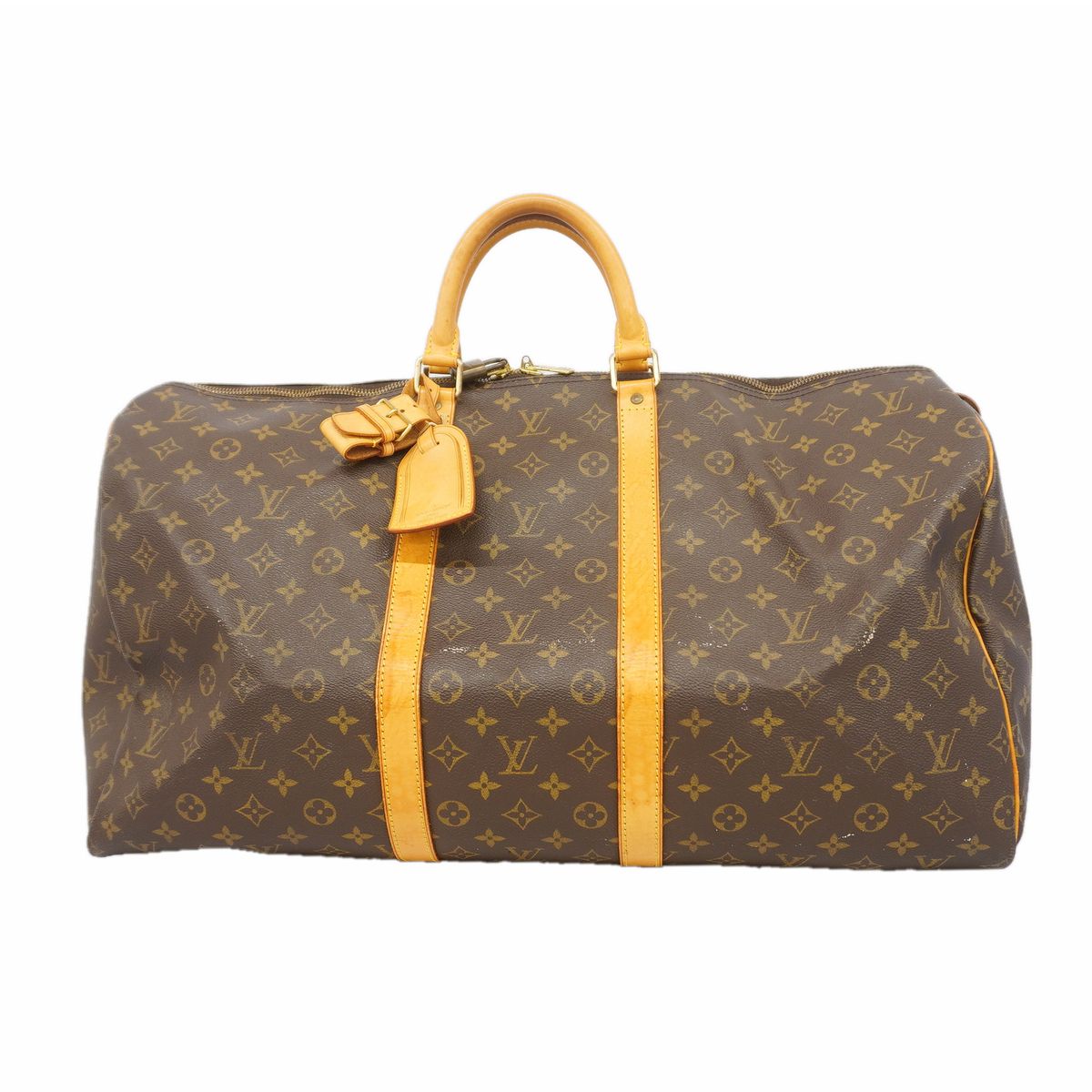 Louis Vuitton Boston Bag Monogram Keepall 55 Brown