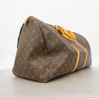 Louis Vuitton Boston Bag Monogram Keepall 55 Brown — view 2