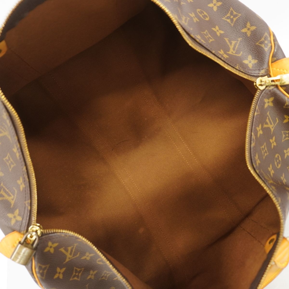 Louis Vuitton Boston Bag Monogram Keepall 55 Brown — view 4