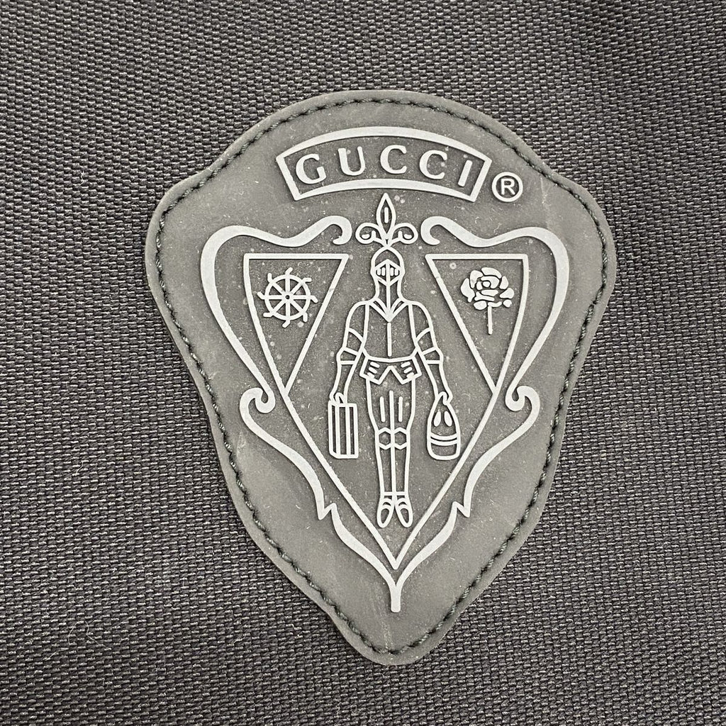 Gucci Shoulder Bag Canvas Black Silver — view 6