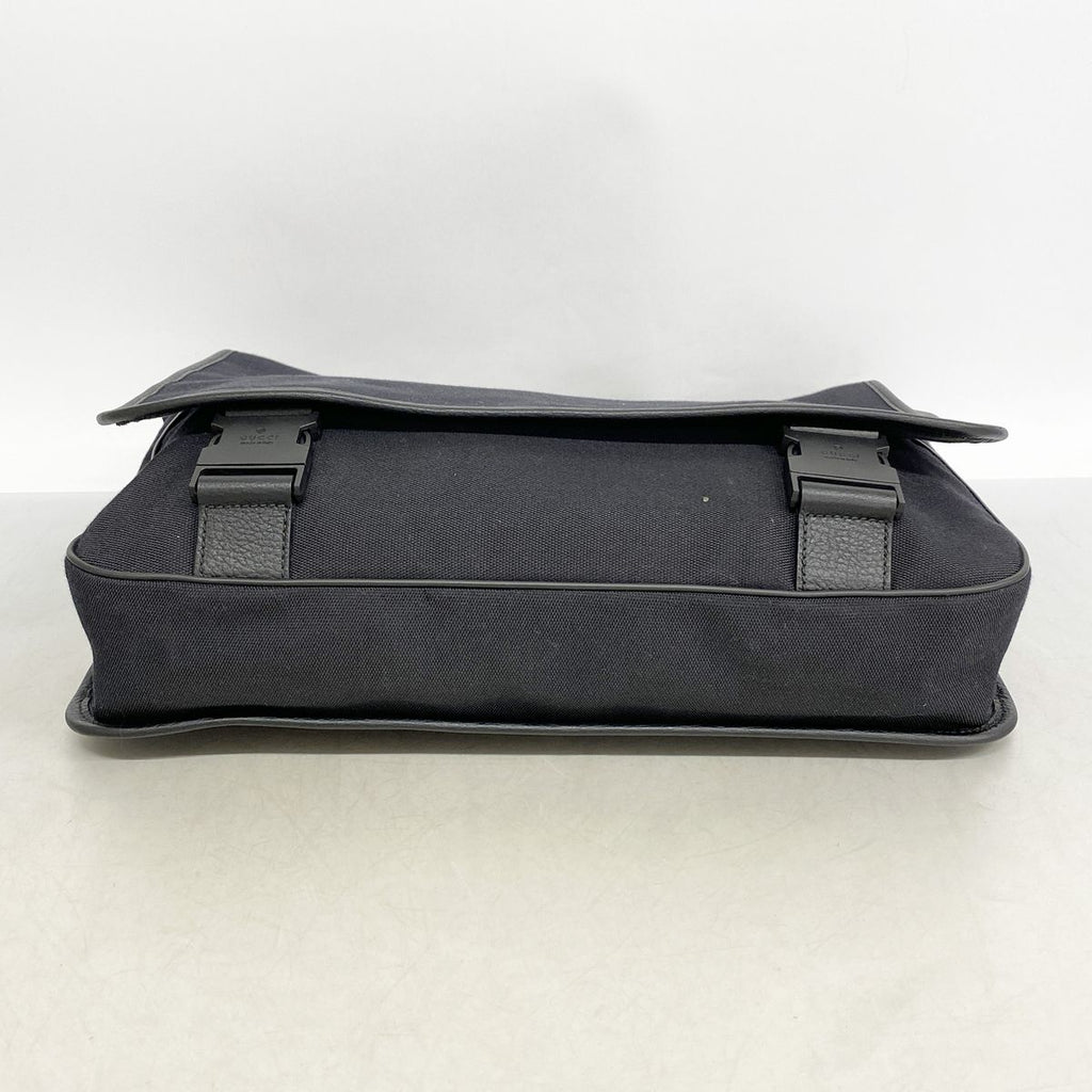 Gucci Shoulder Bag Canvas Black Silver — view 3