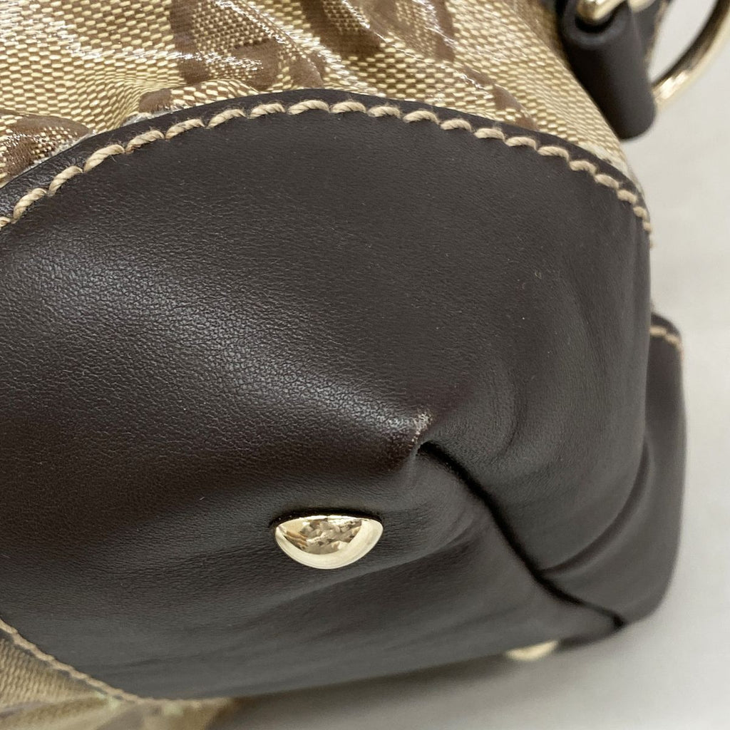Gucci Handbag GG Crystal Brown Champagne Gold — view 8