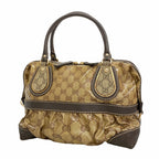 Gucci Handbag GG Crystal Brown Champagne Gold