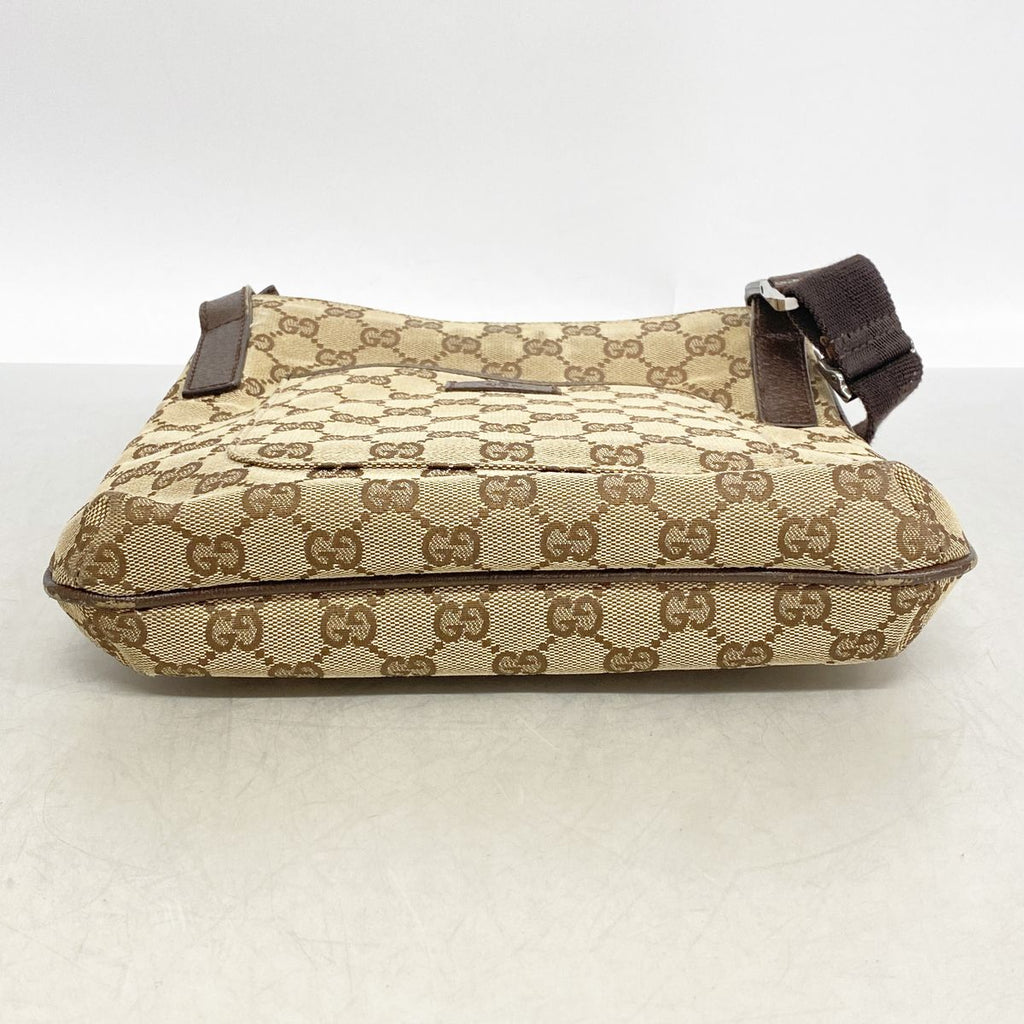 Gucci Shoulder Bag GG Canvas Brown Silver — view 3