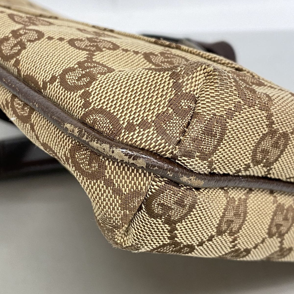 Gucci Shoulder Bag GG Canvas Brown Silver — view 7