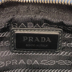Prada Shoulder Bag Leather Blue Silver — view 5