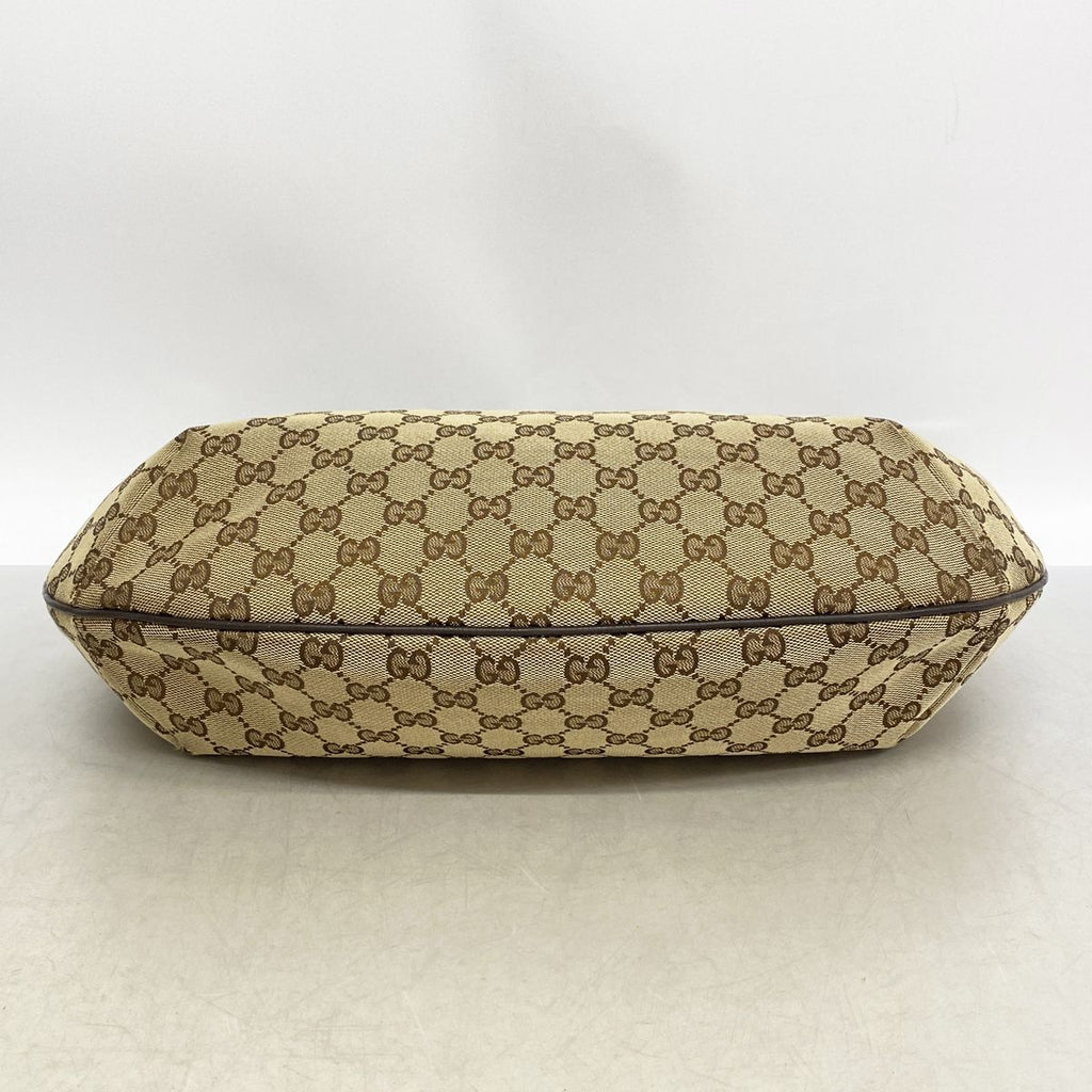 Gucci Shoulder Bag GG Canvas Beige Brown Silver — view 3