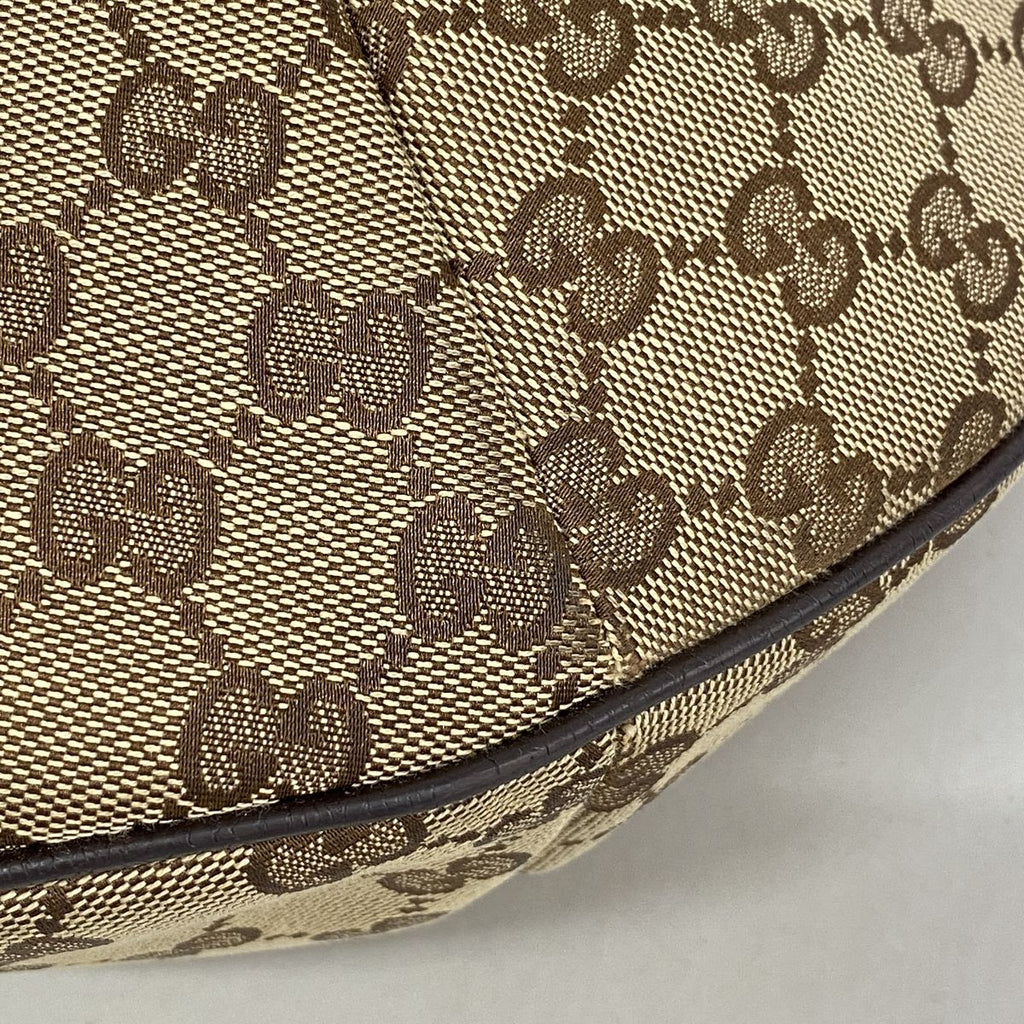 Gucci Shoulder Bag GG Canvas Beige Brown Silver — view 6